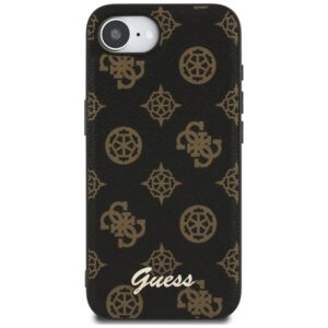 Original dėklas GUESS Peony Script Logo MagSafe skirtas Apple iPhone 17e/16e juodos spalvos - Image 3