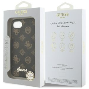 Original dėklas GUESS Peony Script Logo MagSafe skirtas Apple iPhone 17e/16e juodos spalvos - Image 8