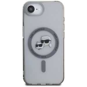 Original Pouch KARL LAGERFELD IML Metal Karl & Choupette Heads MagSafe skirtas Apple iPhone 17e/16e juodos spalvos - Image 3