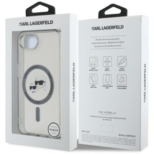 Original Pouch KARL LAGERFELD IML Metal Karl & Choupette Heads MagSafe skirtas Apple iPhone 17e/16e juodos spalvos - Image 8