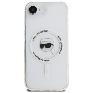 Original Pouch KARL LAGERFELD IML Metal Karl Head MagSafe skirtas Apple iPhone 17e/16e white - Image 3