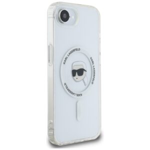 Original Pouch KARL LAGERFELD IML Metal Karl Head MagSafe skirtas Apple iPhone 17e/16e white - Image 4