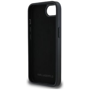 Original Pouch KARL LAGERFELD Monogram Karl Head Pin skirtas Apple iPhone 17e/16e juodos spalvos - Image 7