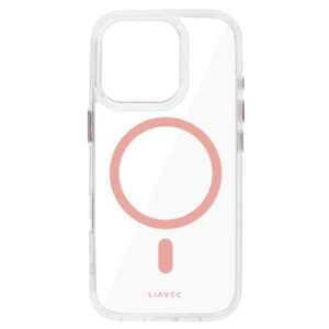 Liavec Glossy Magsafe Clear dėklas do Iphone 16 Pro Max różowy - Image 5