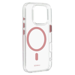 Liavec Glossy Magsafe Clear dėklas do Iphone 16 Pro Max różowy - Image 4