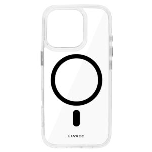 Liavec Glossy Magsafe Clear dėklas do Iphone 16 Pro Max juodos spalvos - Image 5