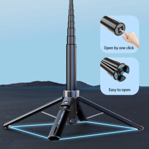 Blavec Selfie Stick Aluminium Fusion P-06 Magsafe tripod + remote control + holder 1,34 metres (SSFP06-MTRHB134) juodos spalvos - Image 8