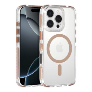 Tel Protect Strap Clear dėklas skirtas Apple iPhone 15 Pro aukso spalvos - Image 2