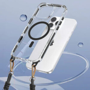 Tel Protect Strap Clear dėklas skirtas Apple iPhone 17 Pro Max juodos spalvos - Image 4