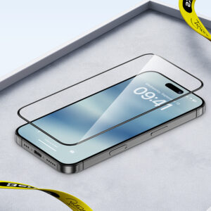 Benks Tempered glass Ultra Shield HD (AN66) for Iphone 16 Pro Max juodos spalvos - Image 5