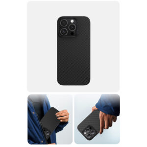 Benks Magnetic Armor Air Kevlar dėklas PC Frame 600D (D066) skirtas Apple iPhone 16 Pro Max juodos spalvos - Image 7