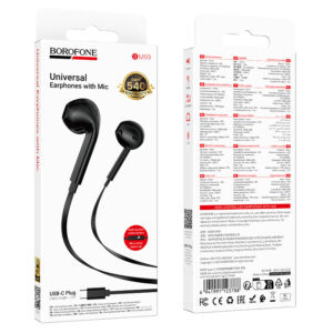 Borofone ausinės BM99 Star with microphone Typ C (DAC) juodos spalvos - Image 7