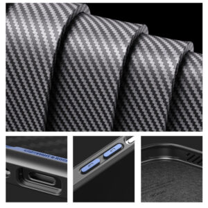 Rock Kevlar Series Aramid Fiber Case for Iphone 15 Pro Max black - Image 3