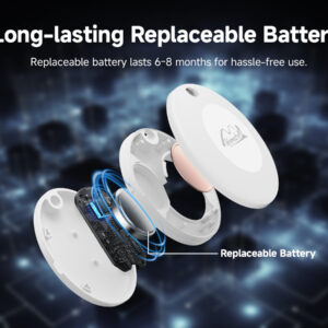 Lifemate GPS Bluetooth LifeTag Tracker HD-P16-3 Apple + keyring baltos spalvos - Image 7