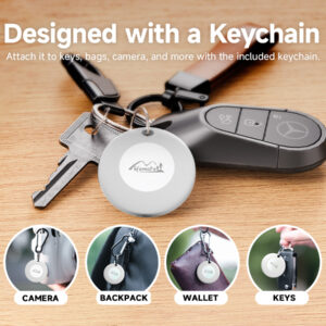 Lifemate GPS Bluetooth LifeTag Tracker HD-P16-3 Apple + keyring baltos spalvos - Image 9
