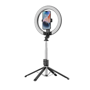 Blavec Selfie Ring lamp Aura LED Ring P-55 25cm tripod + remote control + 2,3 metres (RLP55-TRB23) juodos spalvos - Image 2