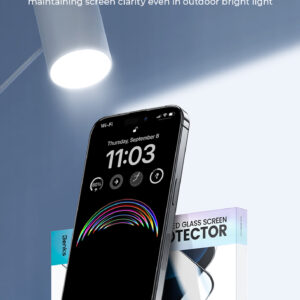 Benks Tempered glass JoyView Anti-reflection Glass for Iphone 15 Pro Max juodos spalvos - Image 9