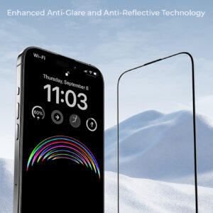 Benks Tempered glass JoyView Anti-reflection Glass for Iphone 15 Pro juodos spalvos - Image 9