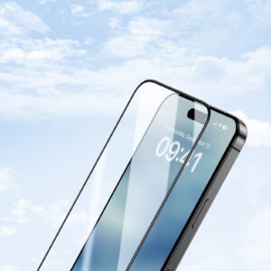 Benks Tempered glass Ultra Shield HD (AN65) for Iphone 16 Pro juodos spalvos - Image 6