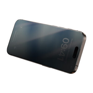 Benks Tempered glass Ultra Shield Privacy (FK65) for Iphone 16 Pro juodos spalvos (Thin Edge) - Image 3