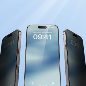 Benks Tempered glass Ultra Shield Privacy (FK65) for Iphone 16 Pro juodos spalvos (Thin Edge) - Image 6