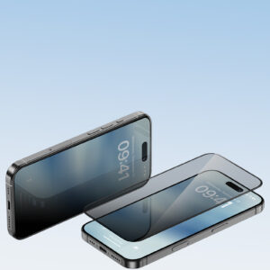 Benks Tempered glass Ultra Shield Privacy (FK65) for Iphone 16 Pro juodos spalvos (Thin Edge) - Image 8