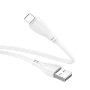 Borofone Cable BX121 Energy - USB to Lightning - 2,4A 1 metre baltos spalvos - Image 2