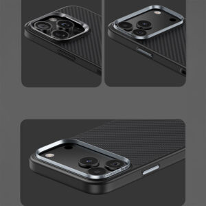 Benks Magnetic Armor Pro Kevlar dėklas Metal Frame 600D (A067) skirtas Apple iPhone 17 juodos spalvos (Camera Control Button) - Image 6