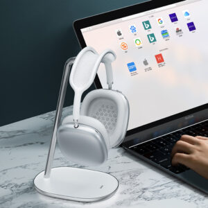 Benks Dekstop holder for headphones L40 silver-baltos spalvos - Image 9