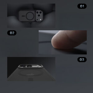 Benks Magnetic Mist dėklas Metal Frame (0067) skirtas Apple iPhone 17 baltos spalvos (Camera Control Button) - Image 9