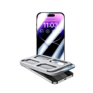 Benks Tempered glass Glass Warrior HD for Iphone 14 Pro Max juodos spalvos - Image 7