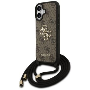 Original dėklas GUESS 4G Big Logo Cord Stap Crossbody skirtas Apple iPhone 17 rudos spalvos - Image 2
