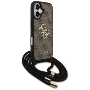 Original dėklas GUESS 4G Big Logo Cord Stap Crossbody skirtas Apple iPhone 17 rudos spalvos - Image 3