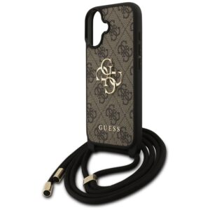 Original dėklas GUESS 4G Big Logo Cord Stap Crossbody skirtas Apple iPhone 17 rudos spalvos - Image 5