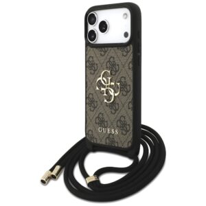 Original dėklas GUESS 4G Big Logo Cord Stap Crossbody skirtas Apple iPhone 17 Pro Max rudos spalvos - Image 2