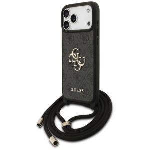 Original dėklas GUESS 4G Big Logo Cord Stap Crossbody skirtas Apple iPhone 17 Pro Max juodos spalvos - Image 2