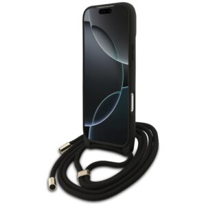 Original dėklas GUESS 4G Big Logo Cord Stap Crossbody skirtas Apple iPhone 17 Pro Max juodos spalvos - Image 4