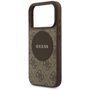 Original dėklas GUESS 4G Circle Classic Logo MagSafe skirtas Apple iPhone 17 Pro rudos spalvos - Image 6