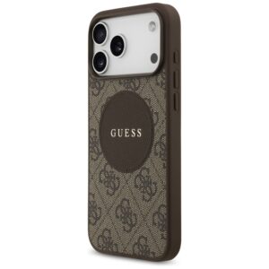 Original dėklas GUESS 4G Circle Classic Logo MagSafe skirtas Apple iPhone 17 Pro Max rudos spalvos - Image 2