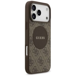 Original dėklas GUESS 4G Circle Classic Logo MagSafe skirtas Apple iPhone 17 Pro Max rudos spalvos - Image 4