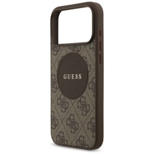 Original dėklas GUESS 4G Circle Classic Logo MagSafe skirtas Apple iPhone 17 Pro Max rudos spalvos - Image 6