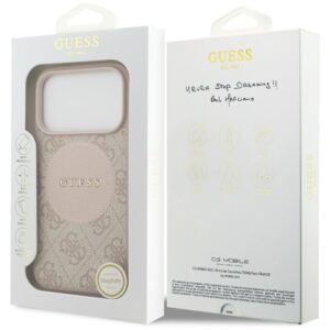 Original dėklas GUESS 4G Circle Classic Logo MagSafe skirtas Apple iPhone 17 Pro pink - Image 8
