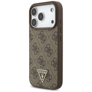 Original dėklas GUESS 4G Strap Triangle Logo MagSafe skirtas Apple iPhone 17 Pro rudos spalvos - Image 3