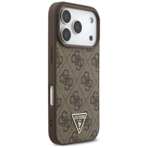 Original dėklas GUESS 4G Strap Triangle Logo MagSafe skirtas Apple iPhone 17 Pro rudos spalvos - Image 4