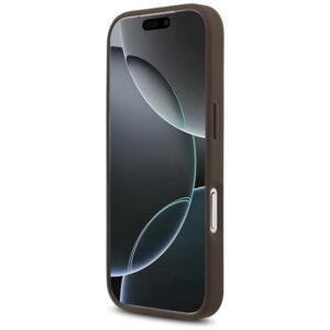 Original dėklas GUESS 4G Strap Triangle Logo MagSafe skirtas Apple iPhone 17 Pro rudos spalvos - Image 5