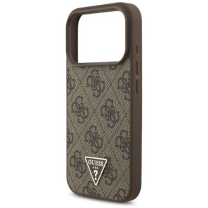 Original dėklas GUESS 4G Strap Triangle Logo MagSafe skirtas Apple iPhone 17 Pro rudos spalvos - Image 6