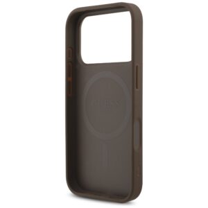 Original dėklas GUESS 4G Strap Triangle Logo MagSafe skirtas Apple iPhone 17 Pro rudos spalvos - Image 7
