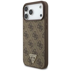 Original dėklas GUESS 4G Strap Triangle Logo MagSafe skirtas Apple iPhone 17 Pro Max rudos spalvos - Image 3