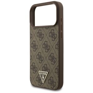 Original dėklas GUESS 4G Strap Triangle Logo MagSafe skirtas Apple iPhone 17 Pro Max rudos spalvos - Image 6