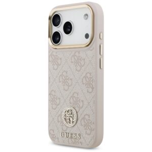 Original dėklas GUESS 4G Strass Logo & Big Strap Metal Buttons MagSafe skirtas Apple iPhone 17 Pro pink - Image 2